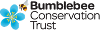 The Bumblebee Conservation Trust logo featuring a blue flower and a bee representing our commitment to environmental charities